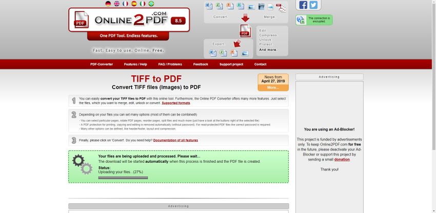 combine tiff into pdf online free