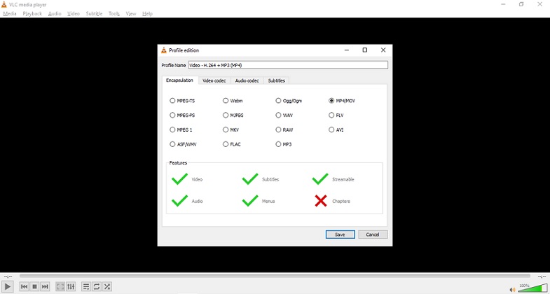 vlc encapsulation format 03