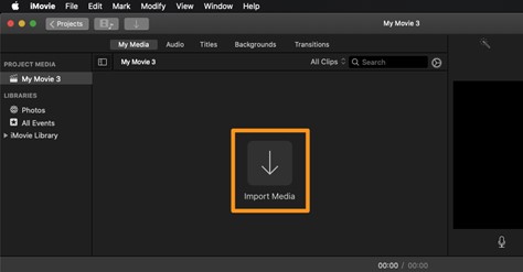 import media into imovie