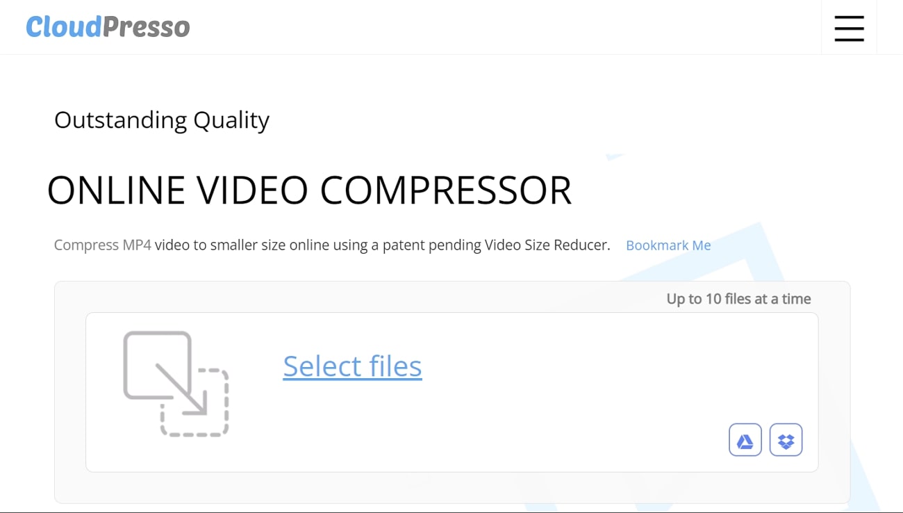 cloudpresso online video compressor