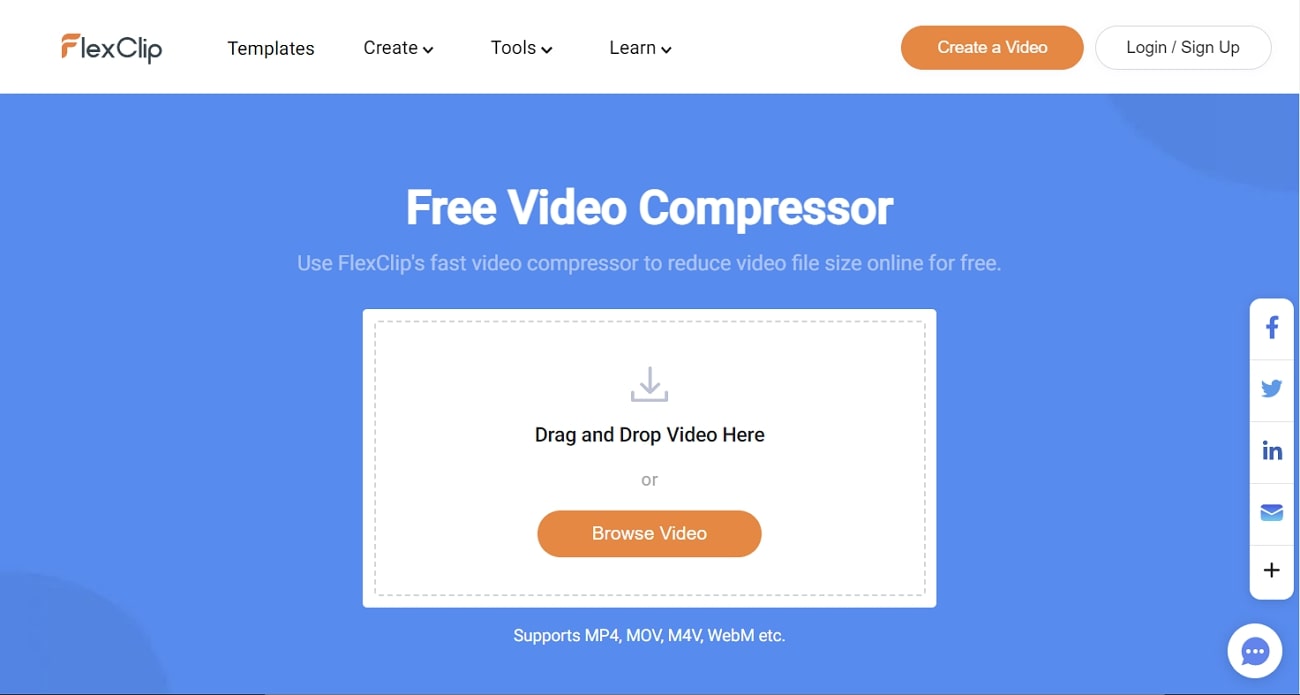 flexclip online video compressor